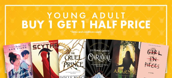 Buy One Get One Half Price - Selected Young Adult Titles 