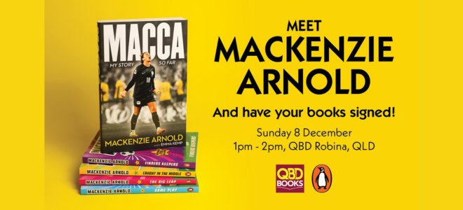 Mackenzie Arnold book signing - QBD Books Robina