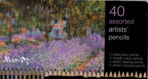 40 Assorted Artist's Pencils (Black Tin): Monet The Artist's Garden At Giverny by Various