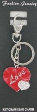 Keyring  Red Love Heart