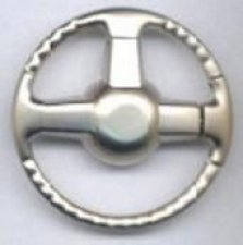 Bonnae Nickel Sports Wheel Key Ring