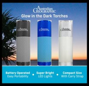 Australian Geographic Glow in the Dark Torches - Set of 3 by Various