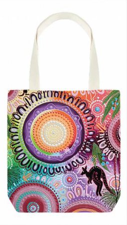 Printed Canvas Tote - Kangaroo Dreaming by Various