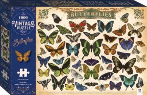 1000 Piece Vintage Jigsaw Puzzle: Butterflies by Various