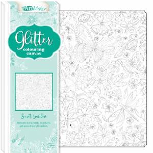 Art Maker Glitter Colouring Canvas: Secret Garden by Lizzie Preston