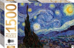 Mindbogglers Gold 1500 Piece Jigsaw: Starry Night By Van Gogh by Various