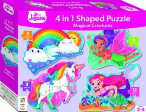 Junior Jigsaw Shaped 4-In-1: Magical Creatures by Various