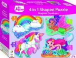 Junior Jigsaw Shaped 4In1 Magical Creatures