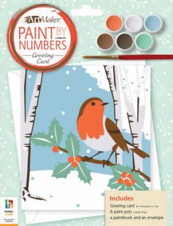 Paint By Numbers Greeting Card: Christmas Robin by Various