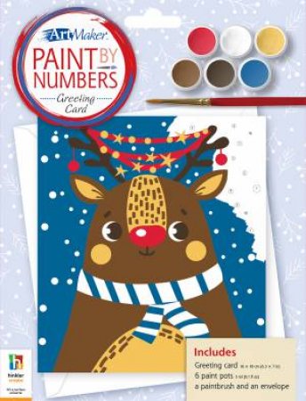 Paint By Numbers Greeting Card: Rudolph The Reindeer by Various