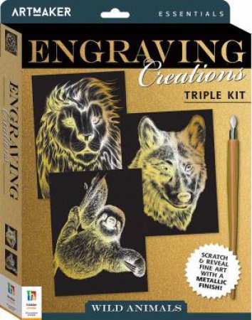 Art Maker Essentials Engraving 3-Pack: Wild Animals by Various