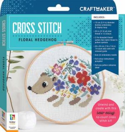 Craft Maker Cross-Stitch Kit: Floral Hedgehog by Various