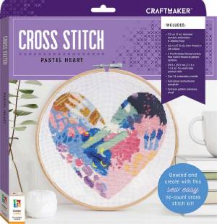 Craft Maker Cross-Stitch Kit: Pastel Heart by Various