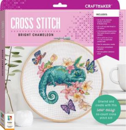 Craft Maker Cross-Stitch Kit: Bright Chameleon by Various