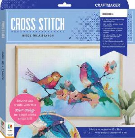 Craft Maker Cross-Stitch Kit: Birds On A Branch by Various