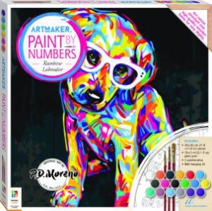 Art Maker Paint By Numbers Canvas Rainbow Labrador by P. D. Moreno