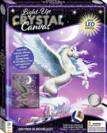 Light-Up Crystal Canvas Unicorn In Moonlight by Various