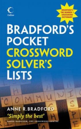 Collins Bradford's Pocket Crossword Solvers List by Anne R Bradford