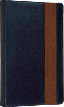 Holy Bible: English Standard Version (ESV) Anglicized Thinline Navy/Tan Band Design by Various