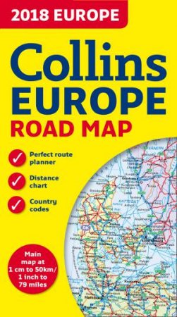 2018 Collins Map Of Europe [New Edition] by Collins Maps