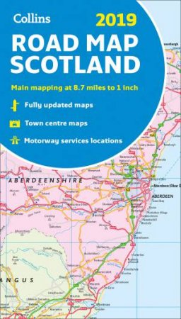 2019 Collins Map Of Scotland [New Edition] by Collins Maps