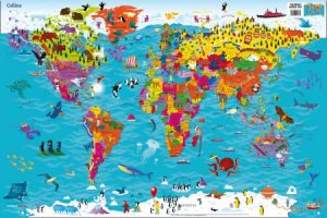 Collins Children's World Wall Laminated Map by Various