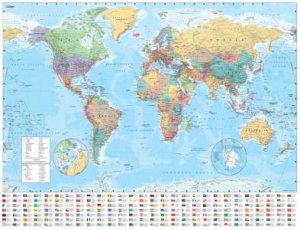 Collins World Wall Paper Map by Collins Maps