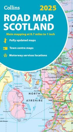 Collins Road Atlas - 2025 Collins Road Map Of Scotland: Folded Road Map by Collins Maps