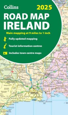 Collins Road Atlas - 2025 Collins Road Map Of Ireland: Folded Road Map by Collins Maps