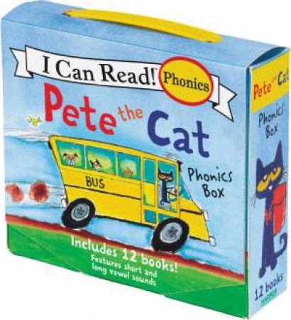 I Can Read! Pete The Cat Phonics Box: Includes 12 Mini-Books Featuring Short And Long Vowel Sounds by James Dean