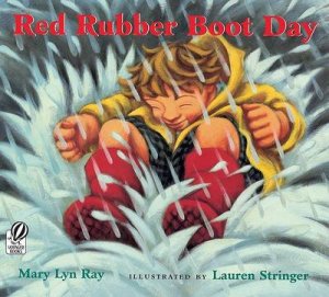 Red Rubber Boot Day by RAY MARY LYN