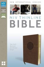 NIV Thinline Bible Italian DuoTone Brown Red Letter