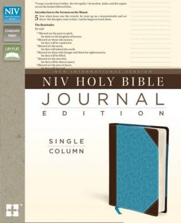 NIV Single-Column Journaling Bible: Duo-Tone Chocolate/Turquoise by Various