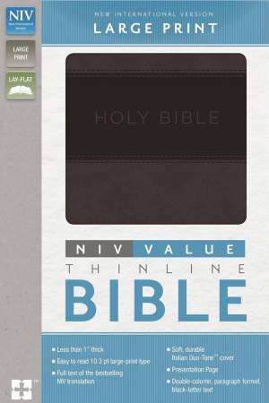 NIV, Value Thinline Bible, Large Print [Charcoal/Black] by Various