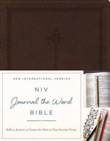 NIV, Journal The Word Bible: Reflect, Journal, Or Create Art Next To    Your Favorite Verses [Italian Duo-Tone Brown] by Various