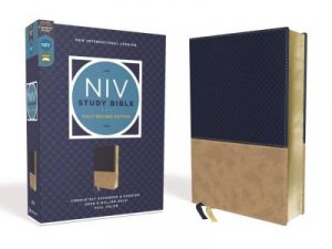 NIV Study Bible, Fully Revised Edition, Leathersoft, Navy/Tan, Red Letter, Comfort Print by Kenneth L. Barker & Jeannine K. Brown & Mark L. Strauss