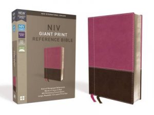 NIV Reference Bible Red Letter Edition [Giant Print, Pink/Brown] by Zondervan