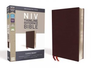 NIV Thinline Reference Bible Red Letter Edition [Large Print, Burgundy] by Zondervan