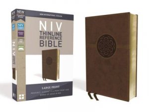 NIV Thinline Reference Bible Red Letter Edition [Large Print, Brown] by Zondervan