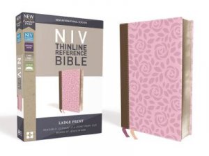 NIV Thinline Reference Bible Red Letter Edition [Large Print, Pink/Brown] by Zondervan