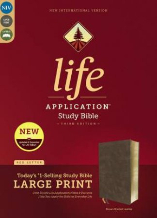 NIV Life Application Study Bible Red Letter Edition (Third Edition, Larger Print, Brown) by Various