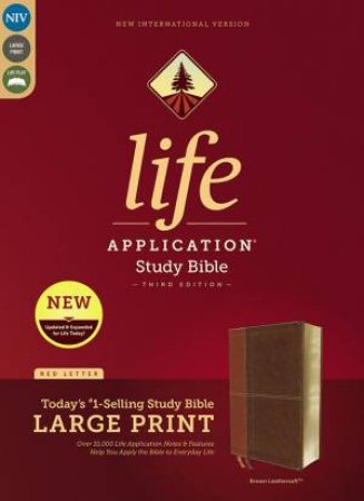 NIV Life Application Study Bible Red Letter Edition (Third Edition, Large Print, Brown) by Various