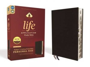 NIV Life Application Study Bible Personal Size Indexed Red Letter Edition (Third Edition, Black) by Various