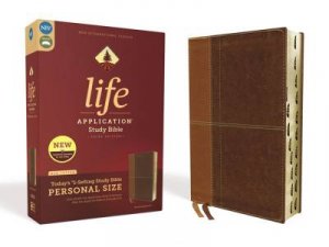 NIV Life Application Study Bible Personal Size Indexed Red Letter Edition (Third Edition, Brown) by Various