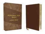 NIV Personal Size Bible Large Print Genuine Leather Buffalo Red Letter Edition Comfort Print Brown