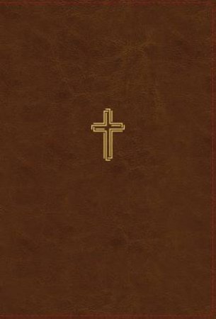 NASB Thinline Bible, Giant Print, Leathersoft, Red Letter Edition, 1995 Text, Thumb Indexed, Comfort Print [Brown] by Various