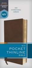 NIV Pocket Thinline Bible Red Letter Comfort Print Brown