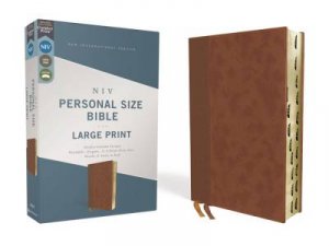 NIV Personal Size Bible Red Letter Edition (Large Print, Brown) by Various