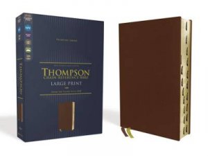 NIV Thompson Chain-Reference Bible, Large Print, Red Letter, Art Gilded Edges, Thumb Indexed, Comfort Print [Brown] by Zondervan & Frank Charles Thompson