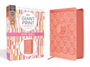 NIrV Giant Print Compact Bible For Girls Comfort Print (Peach) by Various